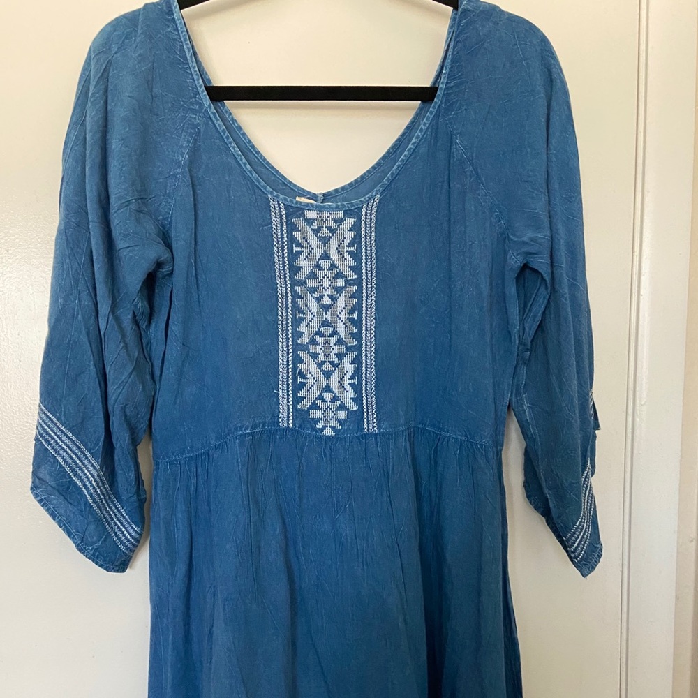 Light Rayon Blue Denim Dress